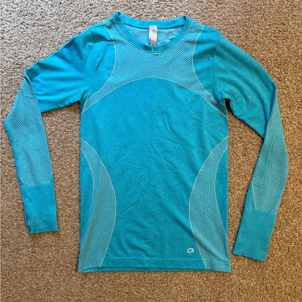GapFit Women’s Bright Blue Long Sleeve Athletic Top